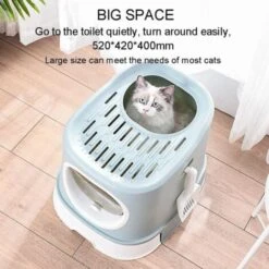 Trade Shop - Lettiera Per Gatti Toilette Estraibile Cassetto Paletta Antispruzzo Sportello -Cibi per gatti Italia 64685816 3