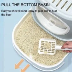 Trade Shop - Lettiera Per Gatti Toilette Estraibile Cassetto Paletta Antispruzzo Sportello -Cibi per gatti Italia 64685816 4