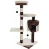 Albero Tiragraffi Gatti Parco Giochi Cuccia Graffiatoio Gatto 112cm Marrone Crem -Cibi per gatti Italia 6576327 1