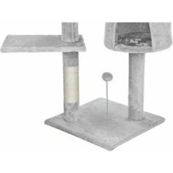 Albero Tiragraffi Gatti Parco Giochi Cuccia Graffiatoio Gatto 112cm Grigio Chiar -Cibi per gatti Italia 6576333 5