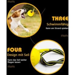 LTS FAFA Palla Da Lancio In Gomma Naturale Con Corda Per Cani Di Piccola Taglia E Cuccioli Diametro 9 Cm -Cibi per gatti Italia 67412225 5