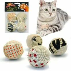 Kueatily 4pcs 5CM Giocattolo Per Gatti Gattino Gatto Che Graffia La Palla Gioca Al Giocattolo Per Graffi -Cibi per gatti Italia 67452727 3