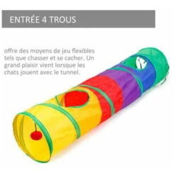 GroupM ITPet Toy Rainbow Cat Tunnel Pieghevole Cat Tunnel Cat Toy Gioco Interattivo Per Nascondere I Gatti -Cibi per gatti Italia 69490949 3