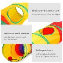 GroupM ITPet Toy Rainbow Cat Tunnel Pieghevole Cat Tunnel Cat Toy Gioco Interattivo Per Nascondere I Gatti -Cibi per gatti Italia 69490949 4