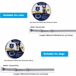 GroupM ITGray, Cat-Box Collare Repellente Per Insetti Modello In Alluminio Per Cani E Gatti Collare Per Insetti Regolabile Più Anello Anti-scheggia -Cibi per gatti Italia 69491877 3