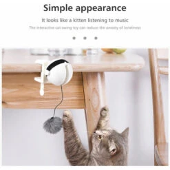 GroupM ENFunny Cat Giocattolo Interattivo Con Sollevamento Elettrico Palla Autorigenerante (bianco) -Cibi per gatti Italia 69493373 4