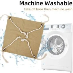 Amaca Per Gatti Gabbia Sospesa Altalena Nido Del Gattino Letto Appeso Letto Amaca Per Cani Di Piccola Taglia Criceto Furetto Pappagallo Porcellino D'India (47x47CM/18.5X18.5 Pollici, Grigio) -Cibi per gatti Italia 69717303 3