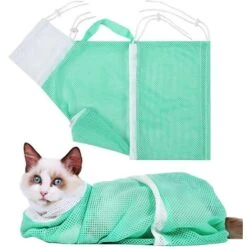 Borsa Da Bagno Per Gatti, Borsa Di Contenimento Per Gatti, Borsa Per Toelettatura Per Gatti, Borsa Per La Pulizia Dei Gatti, 1 Pezzo, Orecchie Pulite, Anti-morso, Antigraffio, Per Il Bagno/rifilatura