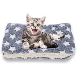 MINKUROW Coperta Piccola, Tappetino Addensato Per Animali Domestici Lavabile A Mano E Lavabile In Lavatrice, Coperte Calde Autunno E Inverno Per Cani E Gatti Per Letti Del Cane Blu