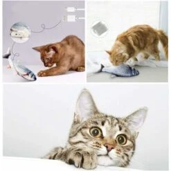 MINKUROW Pesce Giocattolo Elettrico, Pesce Catnip Elettrico, Pesce Giocattolo Usb Per Gatti Con Catnip Per Gatti E Gattini, Giocattoli Interattivi Per Gatti Per Giocare, Mordere, Masticare E Calciare -Cibi per gatti Italia 69785957 4