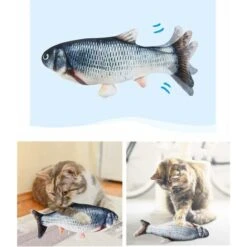 MINKUROW Pesce Giocattolo Elettrico, Pesce Catnip Elettrico, Pesce Giocattolo Usb Per Gatti Con Catnip Per Gatti E Gattini, Giocattoli Interattivi Per Gatti Per Giocare, Mordere, Masticare E Calciare -Cibi per gatti Italia 69785957 5