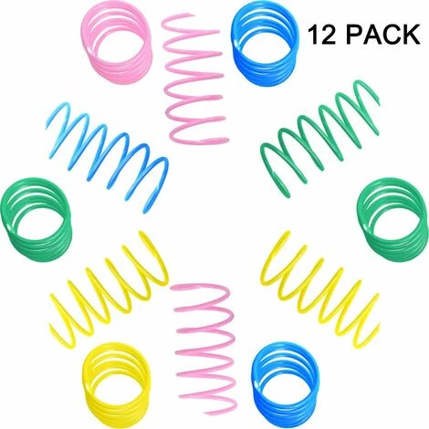 MINKUROW 12 Pezzi Colorati Giocattoli A Spirale Per Gatti Molle In Plastica Robusti Giocattoli Interattivi Per Gatti Gattini Animali Regalo Novità(Colore Casuale) 3 MINKUROW 12 Pezzi Colorati Giocattoli A Spirale Per Gatti Molle In Plastica Robusti Giocattoli Interattivi Per Gatti Gattini Animali Regalo Novità(Colore Casuale)