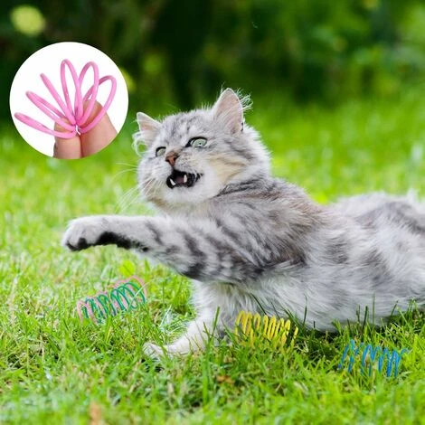 MINKUROW 12 Pezzi Colorati Giocattoli A Spirale Per Gatti Molle In Plastica Robusti Giocattoli Interattivi Per Gatti Gattini Animali Regalo Novità(Colore Casuale) 7 MINKUROW 12 Pezzi Colorati Giocattoli A Spirale Per Gatti Molle In Plastica Robusti Giocattoli Interattivi Per Gatti Gattini Animali Regalo Novità(Colore Casuale) - immagine 5