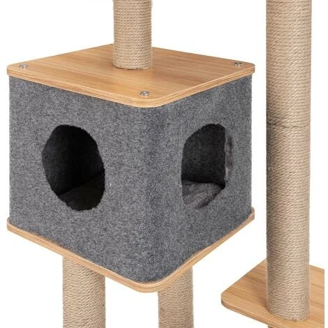 Tiragraffi Albero 1 Cuccia Coperta Casa Rifugio Graffiatoio Pallina Gatti Felini 5 Tiragraffi Albero 1 Cuccia Coperta Casa Rifugio Graffiatoio Pallina Gatti Felini - immagine 4