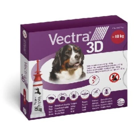 CEVA Antiparasitic Pipettes 3D Giant Dogs +40 Kg, 3 Pipette 3 CEVA Antiparasitic Pipettes 3D Giant Dogs +40 Kg, 3 Pipette