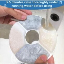 Filtro Per Fontana D'acqua Per Gatti, 10 Pezzi Filtri Per Fontana D'acqua Di Ricambio Rotondi Filtro Per Fontana Per Cani/gatti Con Carbone Attivo -Cibi per gatti Italia 70835400 4