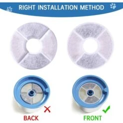 Filtro Per Fontana D'acqua Per Gatti, 10 Pezzi Filtri Per Fontana D'acqua Di Ricambio Rotondi Filtro Per Fontana Per Cani/gatti Con Carbone Attivo -Cibi per gatti Italia 70835400 5