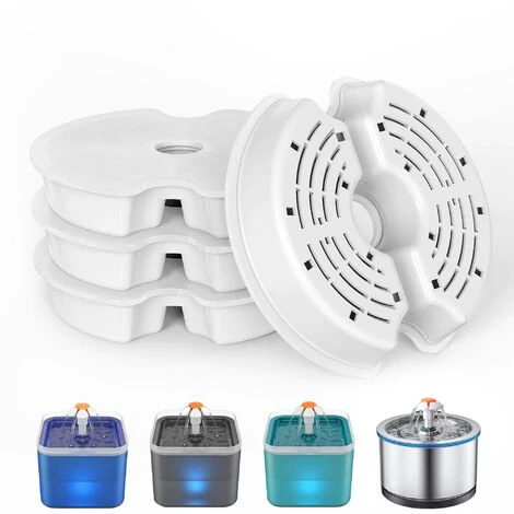 Filtri Per Fontane Per Gatti Da 4 Pezzi, Filtri Di Ricambio Adatti Per Fontane Per Cani Da 2 Litri 3 Filtri Per Fontane Per Gatti Da 4 Pezzi, Filtri Di Ricambio Adatti Per Fontane Per Cani Da 2 Litri