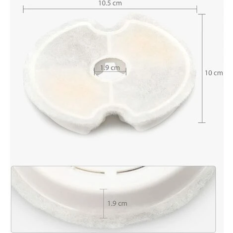 Filtri Per Fontane Per Gatti Da 4 Pezzi, Filtri Di Ricambio Adatti Per Fontane Per Cani Da 2 Litri 7 Filtri Per Fontane Per Gatti Da 4 Pezzi, Filtri Di Ricambio Adatti Per Fontane Per Cani Da 2 Litri - immagine 5