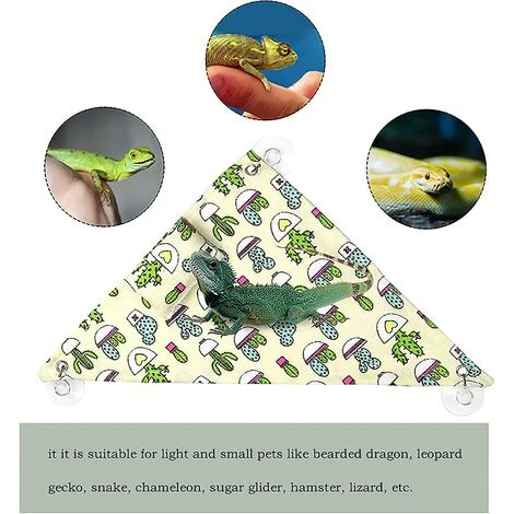 Amaca Lucertola Rettile, Lettino A Forma Di Drago Barbuto, Altalena, Letto Per Animali Domestici Sospeso Con Ventosa Adesiva 6 Amaca Lucertola Rettile, Lettino A Forma Di Drago Barbuto, Altalena, Letto Per Animali Domestici Sospeso Con Ventosa Adesiva - immagine 4