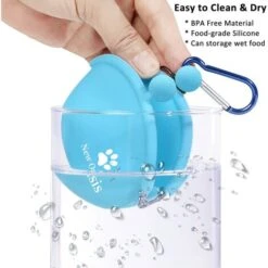 2pcsCustodia Per Ossequio Per Cani,Custodia Per Ossequio In Silicone Riutilizzabile,Custodia Per Portamonete Con Portamonete Per Cani Di Piccola Taglia （biue + Rosa） -Cibi per gatti Italia 71079784 3