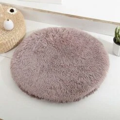 Letto Rotondo Per Cani Tappetino Per Animali Domestici Per Cani E Gatti Soffici Peluche Per Animali Domestici (marrone)