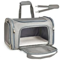 ZOLGINAH Borsa Da Trasporto Per Cani Gatto Borsa A Tracolla Traspirante Per Trasportino Per Animali Di Piccola Taglia Morbido Leggero Comodo Per Viaggi In Auto Treno Aereo 43 28 28