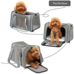 ZOLGINAH Borsa Da Trasporto Per Cani Gatto Borsa A Tracolla Traspirante Per Trasportino Per Animali Di Piccola Taglia Morbido Leggero Comodo Per Viaggi In Auto Treno Aereo 43 28 28 -Cibi per gatti Italia 71129369 5