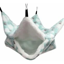 Amaca Per Piccoli Animali Cage Confort Hammock Amaca Doppia Per Furetti. Pappagallo. Cavia (verde, 20×20 Cm)