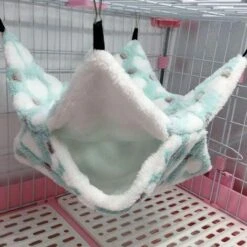 Amaca Per Piccoli Animali Cage Confort Hammock Amaca Doppia Per Furetti. Pappagallo. Cavia (verde, 20×20 Cm) -Cibi per gatti Italia 71367538 4