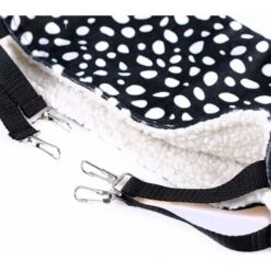 GroupM Amaca Con Gabbia Per Gatti, Amaca Da Letto Sospesa Per Gatti/Furetti/Ratti/Conigli/Cani Di Piccola Taglia O Altri Animali Domestici (M,3535,Nero E Bianco) -Cibi per gatti Italia 71401485 3