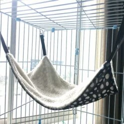 Amaca Con Gabbia Per Gatti GroupM, Amaca Da Letto Sospesa Per Gatti/furetti/ratti/conigli/cani Di Piccola Taglia O Altri Animali Domestici (S, 2727, Bianco E Nero) -Cibi per gatti Italia 71402076 4