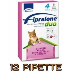 Fipralone Duo Gatto 12 Pipette Antiparassitario Lunga Scadenza
