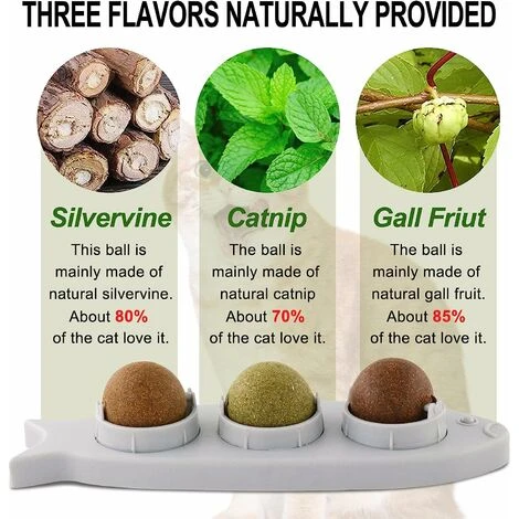 3 In 1 Palla Di Erba Gatta, Palla Di Erba Gatta Montata A Parete, Giocattolo Per Gatti Da Interno Rotante, Giocattoli Di Erba Gatta Commestibili Per Gatti 4 3 In 1 Palla Di Erba Gatta, Palla Di Erba Gatta Montata A Parete, Giocattolo Per Gatti Da Interno Rotante, Giocattoli Di Erba Gatta Commestibili Per Gatti - immagine 2