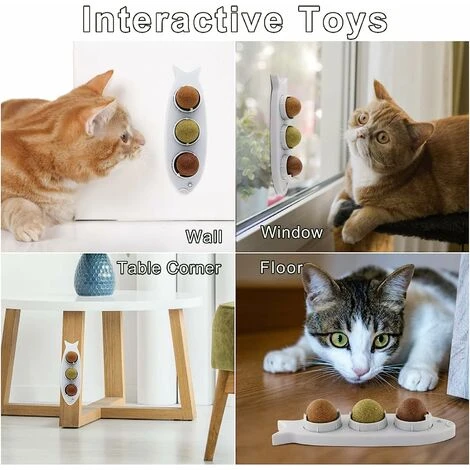 3 In 1 Palla Di Erba Gatta, Palla Di Erba Gatta Montata A Parete, Giocattolo Per Gatti Da Interno Rotante, Giocattoli Di Erba Gatta Commestibili Per Gatti 7 3 In 1 Palla Di Erba Gatta, Palla Di Erba Gatta Montata A Parete, Giocattolo Per Gatti Da Interno Rotante, Giocattoli Di Erba Gatta Commestibili Per Gatti - immagine 5