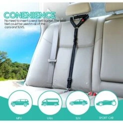 Cintura Per Auto Per Cani, Cintura Di Sicurezza Per Cani In 2 Pezzi Con Assorbimento Degli Urti Elastico E Strisce Riflettenti, Cintura Per Poggiatesta Per Auto Regolabile Per Cani, Nera 10 Cintura Per Auto Per Cani, Cintura Di Sicurezza Per Cani In 2 Pezzi Con Assorbimento Degli Urti Elastico E Strisce Riflettenti, Cintura Per Poggiatesta Per Auto Regolabile Per Cani, Nera -Cibi per gatti Italia 71884583 4
