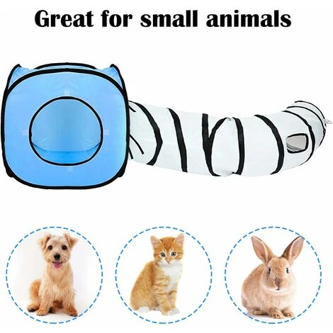 Tenda Per Gatti Pieghevole A Tunnel Per Gatti E Tubo Per Gatti Con Custodia Per Gattini, Gatti, Cuccioli, Conigli 7 Tenda Per Gatti Pieghevole A Tunnel Per Gatti E Tubo Per Gatti Con Custodia Per Gattini, Gatti, Cuccioli, Conigli - immagine 5