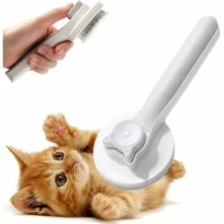 Spazzola Per Cani E Gatti, Spazzola Per Peli Morti Autopulente Spazzola Per Toelettatura Autopulente, Per Cani E Gatti Rimuove Efficacemente I Grovigli Di Pelo Sottopelo Tomentoso (grigio)