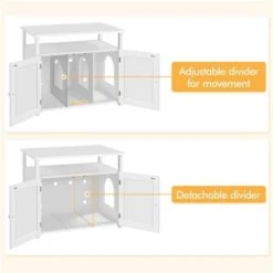 Yaheetech Mobile Lettiera Per Gatti Casette Per Gatto In Legno Mobiletto Per Animali A 2 Ante Armadietto Nido Laterale Bianco 11 Yaheetech Mobile Lettiera Per Gatti Casette Per Gatto In Legno Mobiletto Per Animali A 2 Ante Armadietto Nido Laterale Bianco -Cibi per gatti Italia 72864780 5