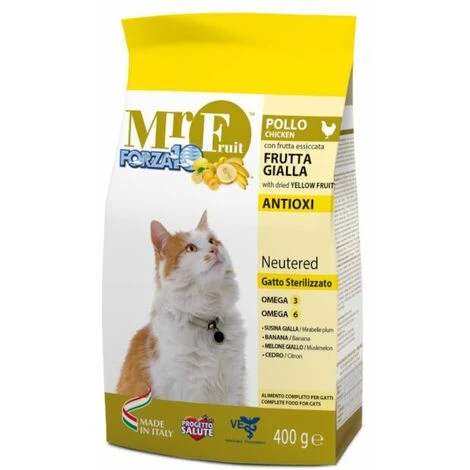 Forza10 Mr.Fruit Neutered Pollo E Frutta Giallo 400 Gr 3 Forza10 Mr.Fruit Neutered Pollo E Frutta Giallo 400 Gr