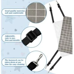 Amaca Da Appendere Per Gatti In 2 Pezzi Cinghie Per Amaca Con Gabbia Per Animali Domestici Morbide E Traspiranti -Cibi per gatti Italia 73334694 4