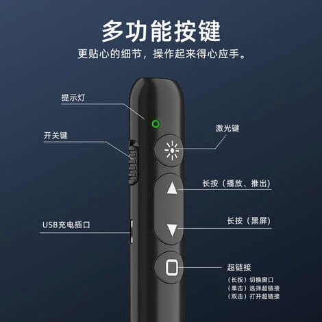 Telecomando Multifunzione Ppt Per Diapositiva Di Ricarica Della Penna Per Girare La Pagina Laser 4 Telecomando Multifunzione Ppt Per Diapositiva Di Ricarica Della Penna Per Girare La Pagina Laser - immagine 2
