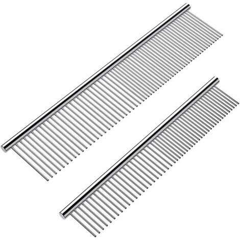 Pettini Per Cani Con Denti Arrotondati In Acciaio Inossidabile, Pettini Per Gatti Per Districare E Nodi, Strumento Per La Toelettatura 3 Pettini Per Cani Con Denti Arrotondati In Acciaio Inossidabile, Pettini Per Gatti Per Districare E Nodi, Strumento Per La Toelettatura