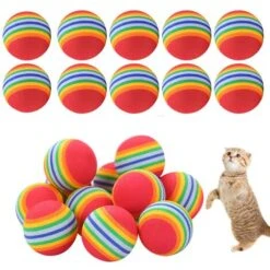 10 Pezzi Palla Di Schiuma Di Gatto, Palla Giocattolo Di Schiuma Di Gatto, Palla Di Schiuma Di Gatto, Per Animali Domestici, Giocattoli Interattivi, Allenamento Di Rimbalzo Del Gatto, Aumenta Il Divert