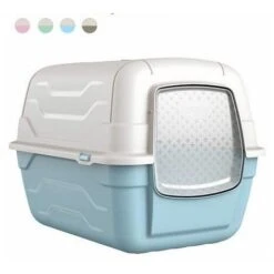 Lettiera Chiusa Per Gatti Coperta Con Filtro E Paletta Colore: Grigio