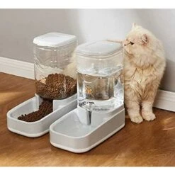 Kit Mangiatoia Per Gatti, Alimentazione Automatica E Acqua Potabile Per Piccoli Animali, Ciotola Per Cani, 3,8 Litri Senza PBA Ciascuno -Cibi per gatti Italia 74762234 5