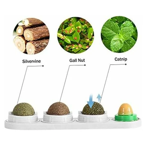 Giocattolo Con Erba Gatta, Giocattoli Per Gatti Con Erba Gatta Palla Di Erba Gatta Naturale Rotante Adatta Per Giocattoli Per Gatti Da Interni 4 Giocattolo Con Erba Gatta, Giocattoli Per Gatti Con Erba Gatta Palla Di Erba Gatta Naturale Rotante Adatta Per Giocattoli Per Gatti Da Interni - immagine 2