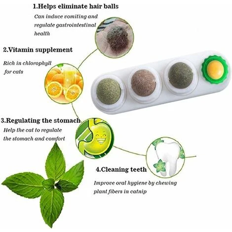 Giocattolo Con Erba Gatta, Giocattoli Per Gatti Con Erba Gatta Palla Di Erba Gatta Naturale Rotante Adatta Per Giocattoli Per Gatti Da Interni 5 Giocattolo Con Erba Gatta, Giocattoli Per Gatti Con Erba Gatta Palla Di Erba Gatta Naturale Rotante Adatta Per Giocattoli Per Gatti Da Interni - immagine 3