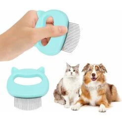 Massaggiatore A Pettine Per Gatti In 2 Pezzi Strumento Per Massaggi A Pettine Con Conchiglia Per Massaggi Per La Rimozione Dei Peli Degli Animali Domestici, Utilizzato Per Rimuovere Pelo Ruvido, Nodi -Cibi per gatti Italia 74926747 3