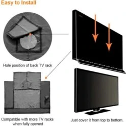 Copertura TV Esterna Impermeabile Con Patta Anteriore Protezione Televisione Nera Per Protezione TV LED LCD Per LED LCD Da 22 &39&39a 58&39&39,Black,S-22-24 9 Copertura TV Esterna Impermeabile Con Patta Anteriore Protezione Televisione Nera Per Protezione TV LED LCD Per LED LCD Da 22 &39&39a 58&39&39,Black,S-22-24 -Cibi per gatti Italia 75805640 4